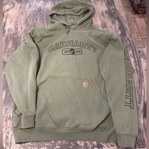 Carhartt Men's Olive Hoodie Sweater Sz L